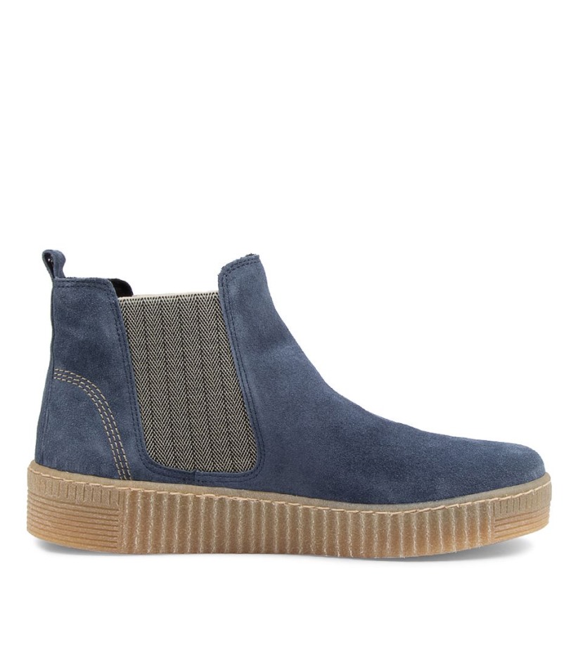 Gabour | Bottines Chelsea Exclusives En Daim Winterblau Angels